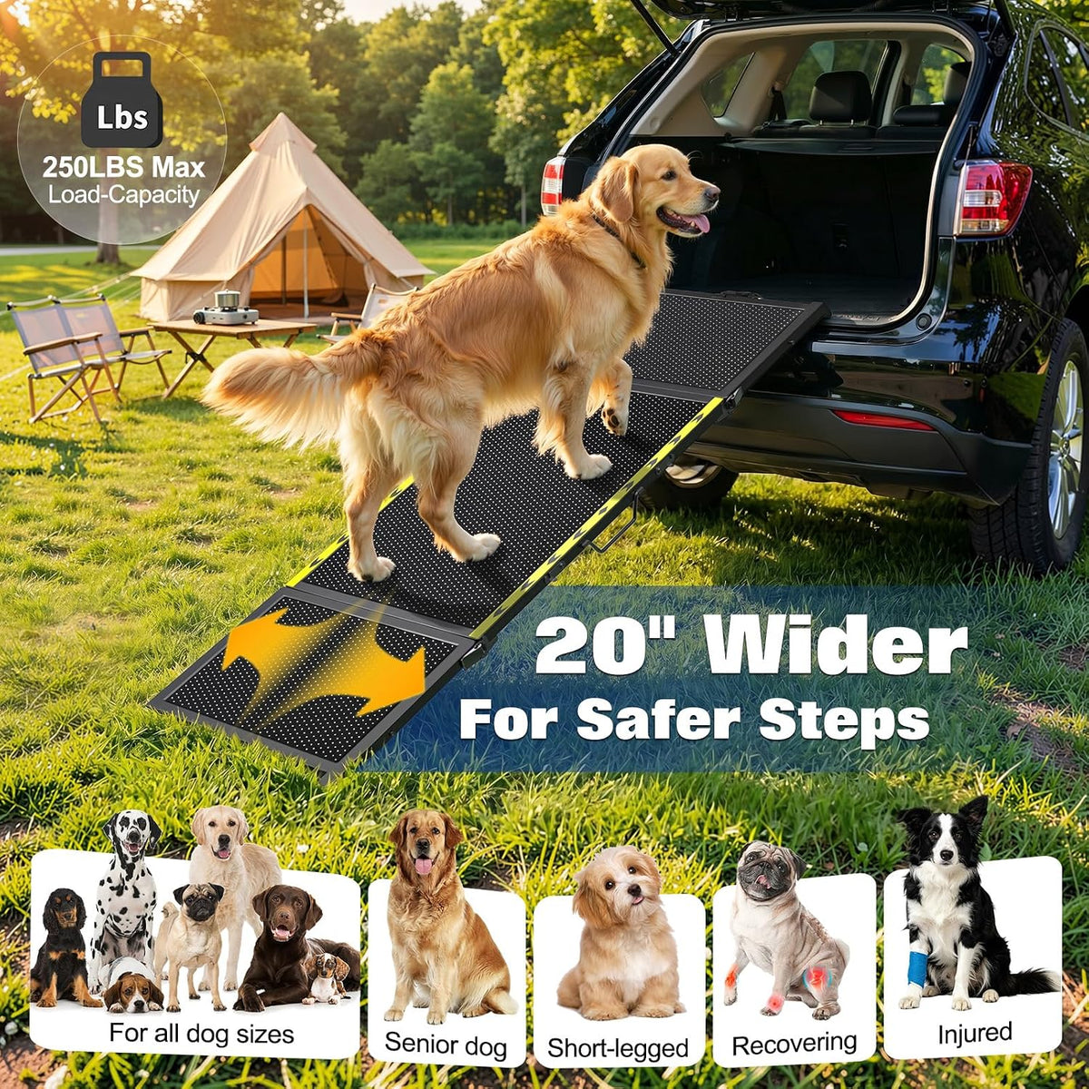 74"L x 20"W Extra Wide Dog Ramp for Car - image 4