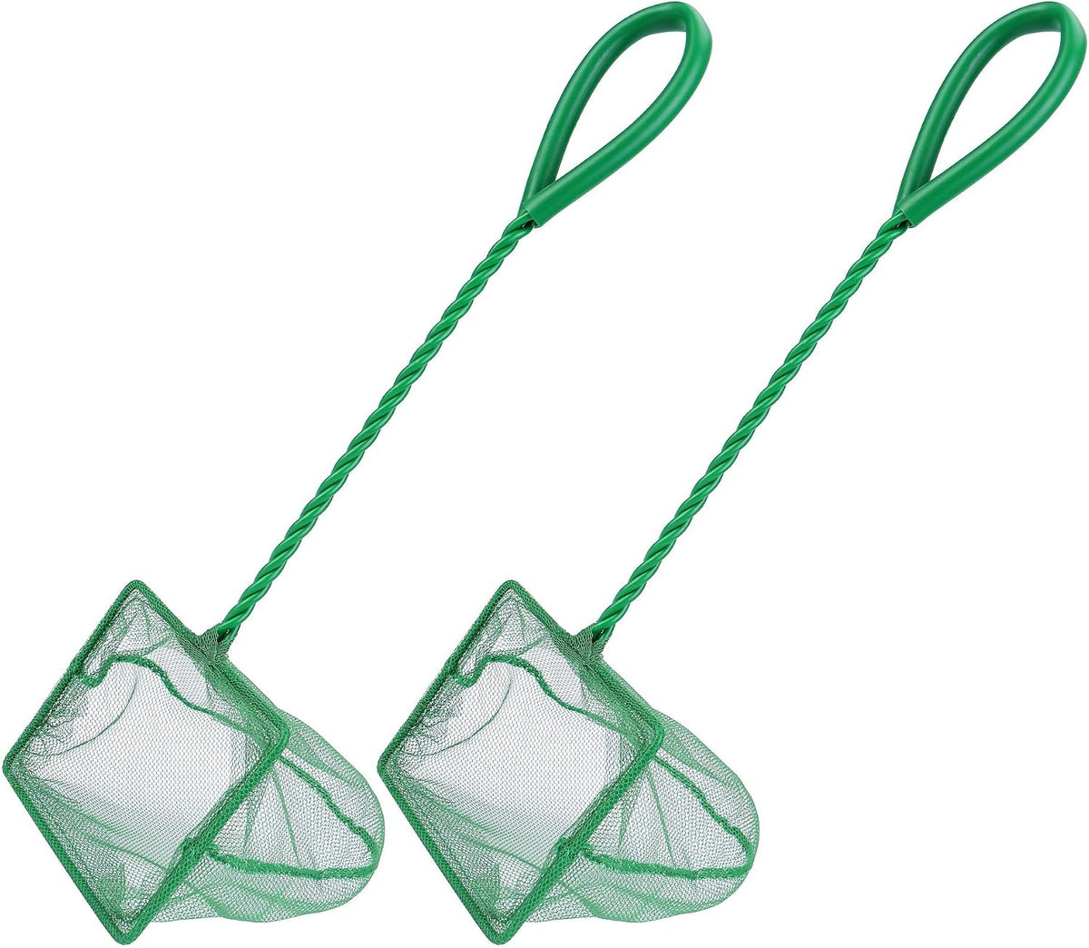 Mogoko 2 Pack Aquarium Net Fish Net Small Net Multi-Size Fine Mesh - 1. Green / 4 Inch