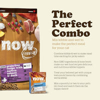 Now Fresh Grain-Free, Dry Cat Food, Turkey, Salmon and Duck Kibble, Real Meat and Fish Senior Recipe, 3 lb Bag