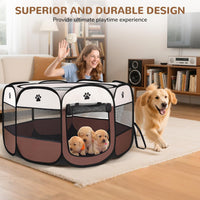 Pop-up Playpen for Puppy, Portable and Foldable Exercise Kennel Tent Crate Indoor/Outdoor Travel - Medium - image 3