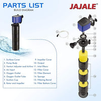 Water Pump 475 GPH 3-in-1 Submersible Internal Filter Aquarium Powerhead Water Pump Ultra Quiet for Aquarium,Fish Tank-3 Pack