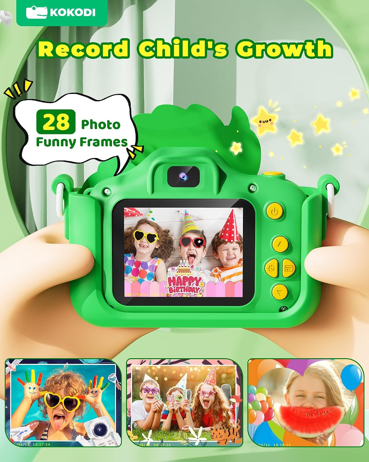 KOKODI Kids Camera Toy Digital Camera for Kids - Green - image 2