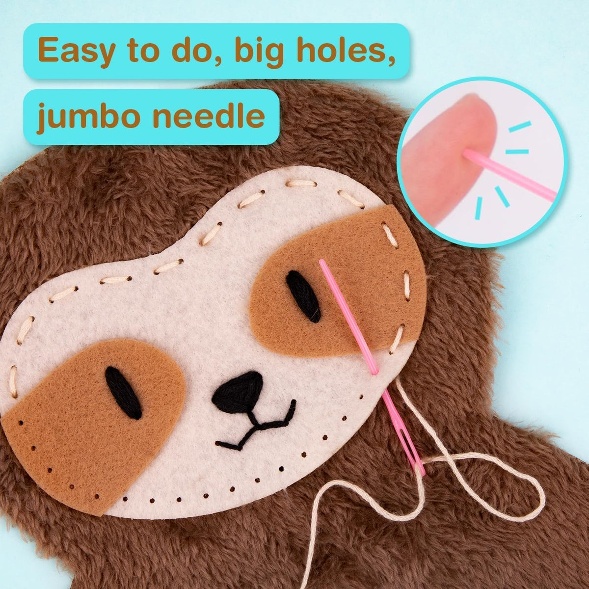 Avenir My First Sewing Kit for kids with a finished unicorn plush and pre-cut fabric pieces - view 12