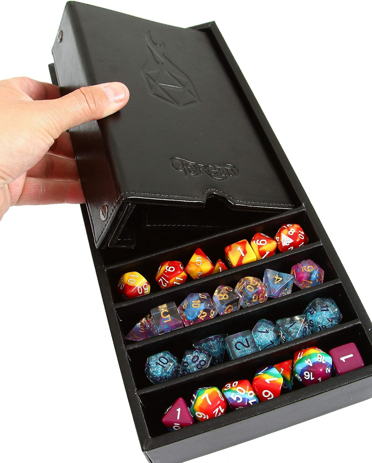 Forged Dice Co. Citadel Dice Tray and Tower, Storage Box - Black - image 4