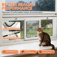 LIBBEPET Cat Door for Window, Adjustable Window Width 27"-32" - Fit 27"-32" Window - image 4