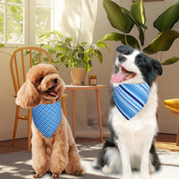Pink Dog Bandanas Girl Large 2PCS, Summer Spring Plaid Scarf – Essentials for Dogs - blue orange green / X-Large - image 4