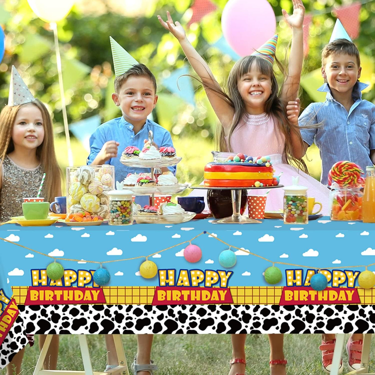 Ragnhild 3 Pack Cow Print Birthday Party Supplies Cow Pattern Printed - Blue / 1 - image 3