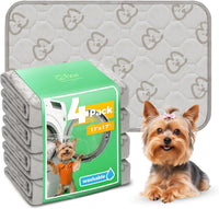 FXW Washable Pee Pads for Dogs, Super Absorbent - 11" x 17" / 4 Packs