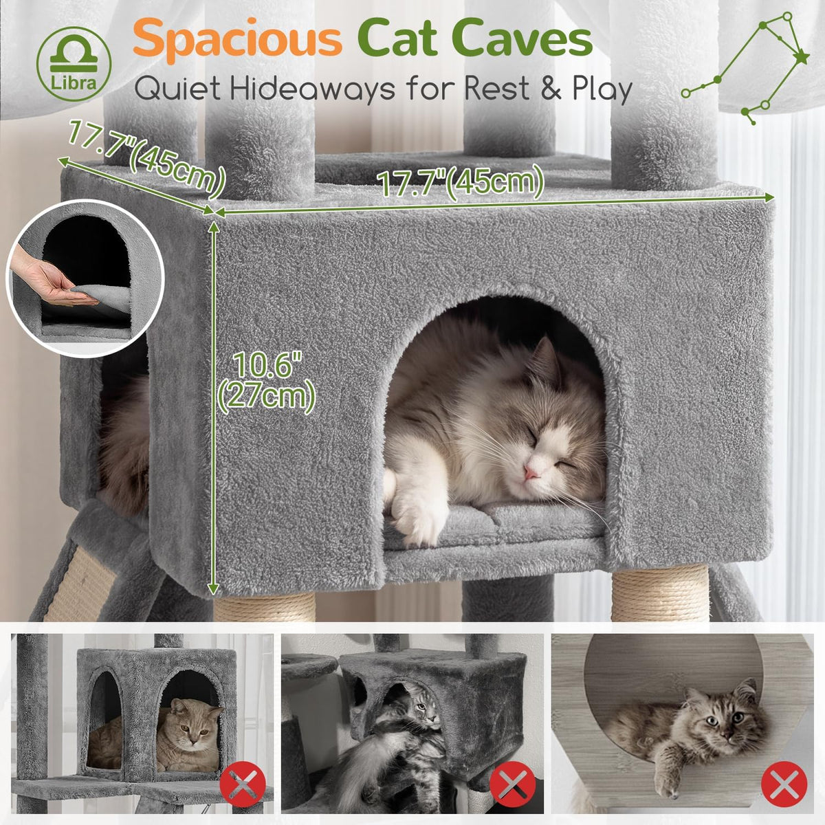 Globlazer Z78 Heavy Duty Cat Tree for 20lbs Large Adult Cats - Light Grey / 54 inch - image 2