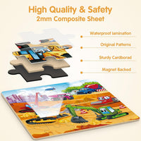 SYNARRY magnetic dinosaur puzzle book with three colorful dinosaur scenes - view 28