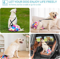 Avont 3 Pack Washable Female Dog Diaper with Suspender - Tie-dye / XL - image 4
