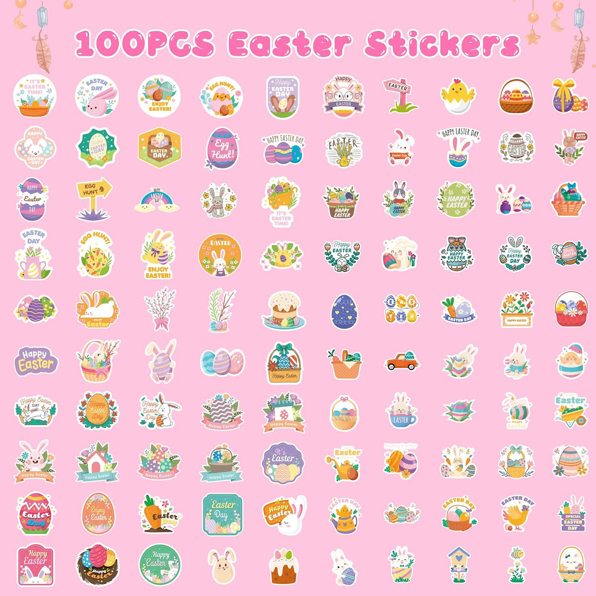 Stickers for Kids, Water Bottle Scrapbook Stickers for Toddlers - Easter - image 2