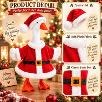 7inch Desk Goose Outfits, Mini Desktop Goose Clothes with Sunglasses & Necklaces, Brown Leopard - Christmas Santa / 7 Inch - image 3