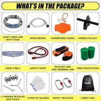 Perantlb backyard zipline kit with stainless steel cable, trolley, seat and spring brake - view 9