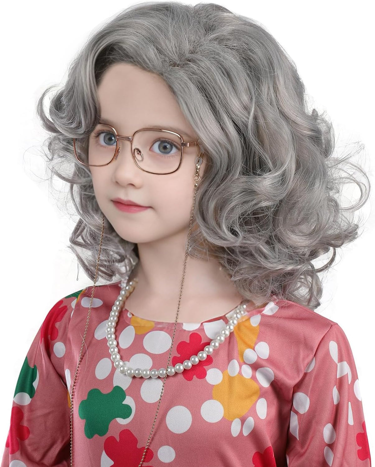 MUPUL kids long black braided wig with bangs for Halloween costumes - view 32
