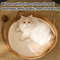Instinct Basket, Stimuli Handwoven Cat Basket for Cats - Small-16in （with cushion） - image 2