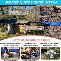 Zip Line Kit for Kids Adults : 100FT Up to 380Lbs - 120ft - image 2