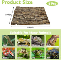 10PCS Cork Tile Background Bark 7.9”Lx7.9”W Reptile Tank Background - 4PCS - 11.8” x 7.9” - image 2