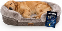 Miorun Fluffy Orthopedic Dog Beds Large Sized Dog - Sand / L(43", UP to 90lbs)
