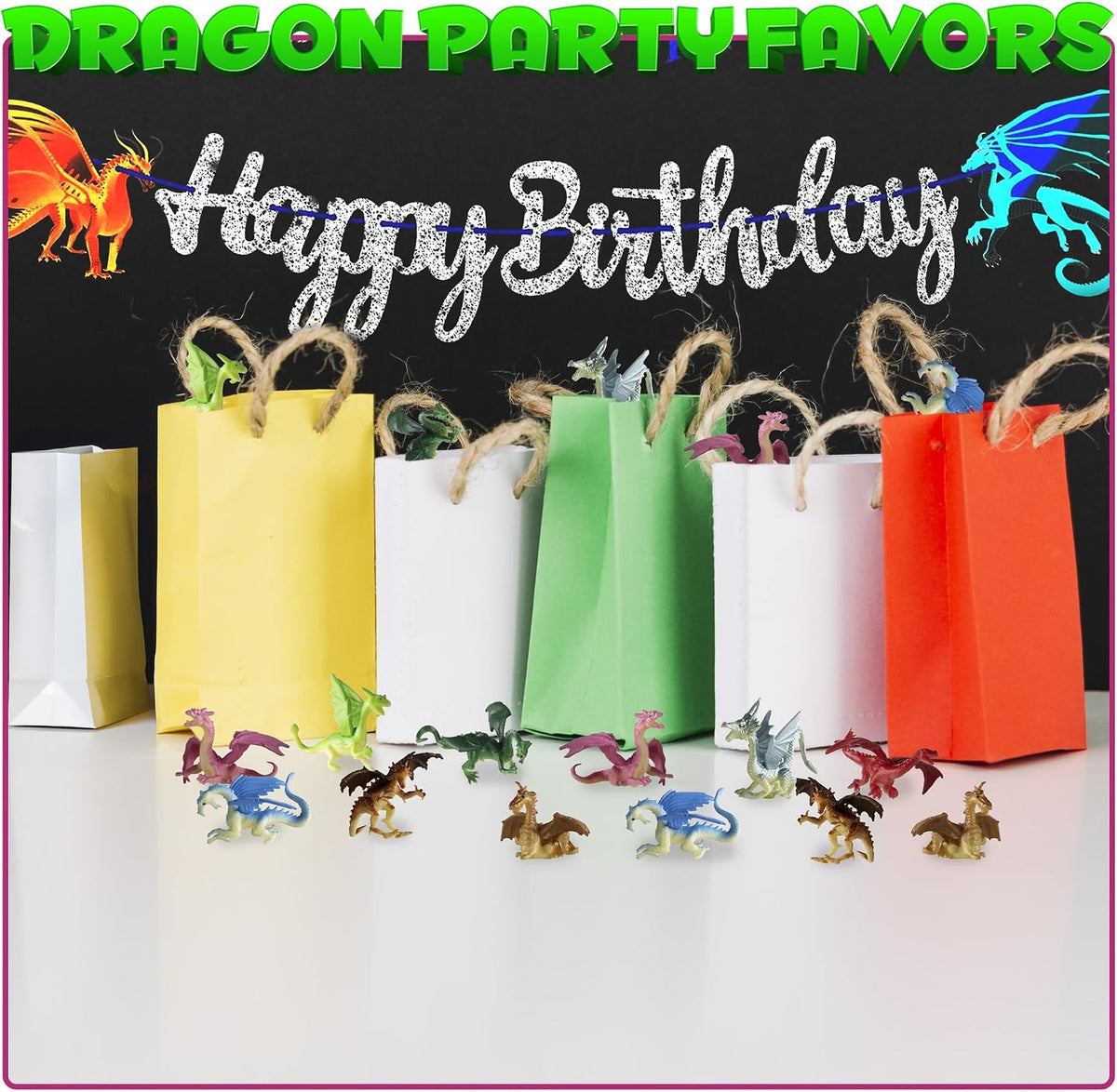 2 Inch Mini Dragon Toy Figures Rubbery Plastic Dragon Figurines – Fun for Kids & Family - 12-Pcs - image 4