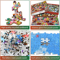 1000 Piece Jigsaw Puzzle, French Riviera Flower Market - Candy Store - image 3
