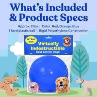 Doggie Dooley Virtually Indestructible Dog Ball - Assorted / X-Large (14 inch) - image 2