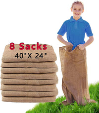6 Pack Burlap Potato Sack Race Bags - 8 Count (Pack of 1)