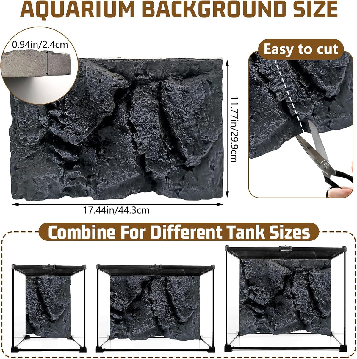 Rock Terrarium Background 3D Reptile Tank Background Board Amphibian - image 2