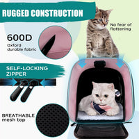 Top tasta Dog Cat Carrier Pet Carriers for Small Medium Large Cats - 20.0"L x 13.0"W x 13.0"H / Pink - image 3