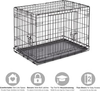 New World by Midwest 42-Inch Single Door Crate, for Large Breeds - Double Door - Black / Small (30"L) - image 3