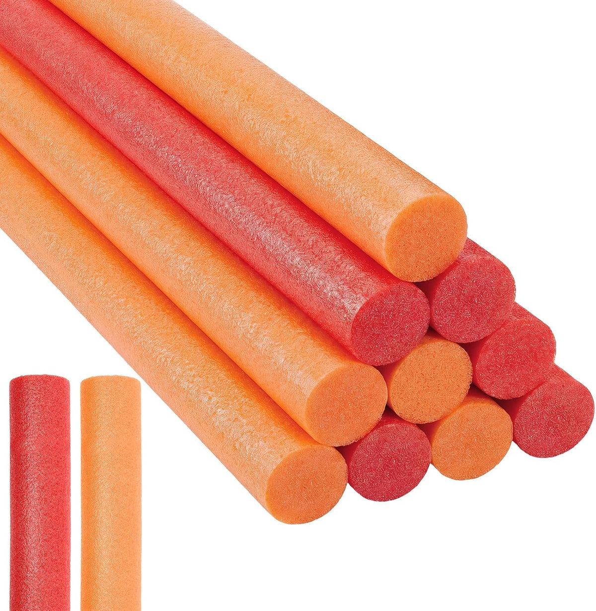 Kathfly 12 pack solid foam pool noodles, 1.5 x 35 inch, white - view 3