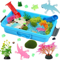 AGENTLAN Ocean Sensory Bin with Sensory Sand - AXOLOTL