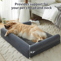 Orthopedic Washable Large Dog Bed for Senior Dog Comfy Sleep – Essentials for Dogs - 54"l x 36"w x 7"th / Dark Grey - image 3