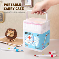 Jar Melo Washable Dual Tip Markers for Kids Ages 4-8 - 48 Colors - image 3
