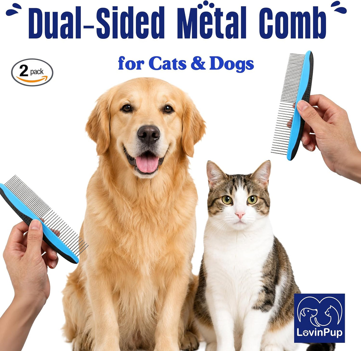 Pet Mat Remover, Professional Dematting Comb for Dogs and Cats - Comb - image 2
