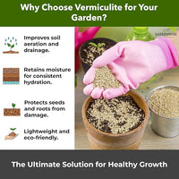 Organic Coarse Vermiculite for Indoor Gardening Plants and Mushrooms – Enhances Soil Aeration, Seed Germination, Rooting Cuttings – Small Packages and Bulk (Vermiculite Grade 3 – Medium, 30 quarts)