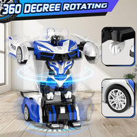 Spider Remote Control Car with Police Light - Blue - image 2