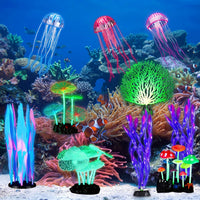 Frienda 8 Pcs Glowing Aquarium Fish Tank Decorations, Blue, Pink – Essentials for Fish - Blue, Pink - image 3