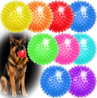 36 Pcs 2.5 in Squeaky Dog Toy Balls Spiky Dog Balls Chew Toy - 4.5in / LED – 9 Pcs