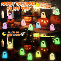 132pcs Halloween Luminous Mini Ghosts Figures 6 Colours Glow - image 4