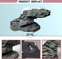 PINVNBY Basking Platform for Turtles Tortoise Dock Resin Resting Rock - 【M:8.2”Lx3.3”Wx3.1”H】 / 【Bronze】 - image 4