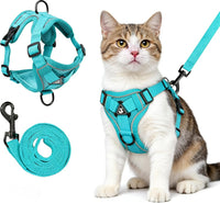 Cat Harness and Leash for Walking - Emerald / L : 11-16.5 LB