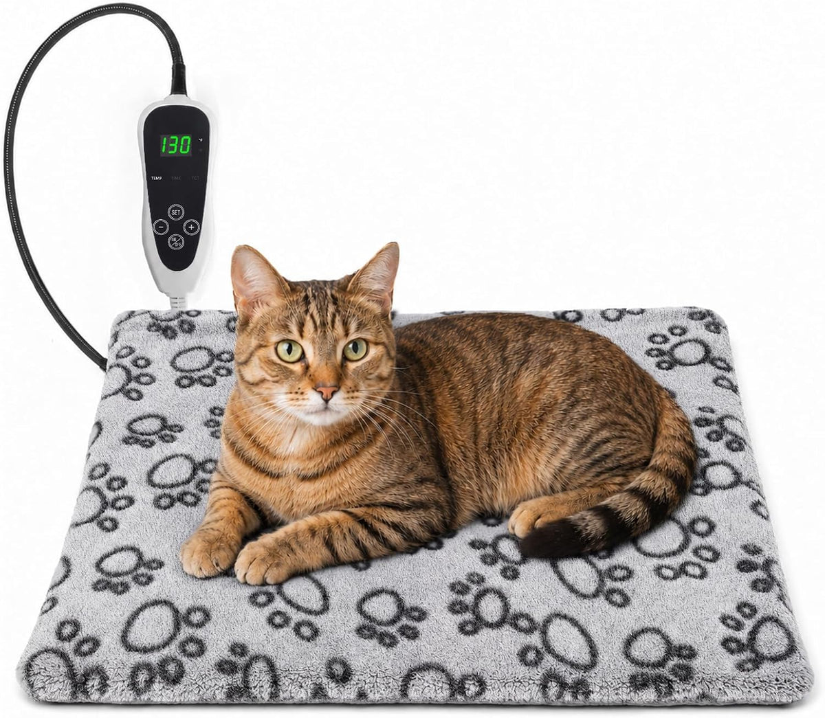 Large Dog Heating Pad 36x24 in with Normally Open Function – Essentials for Dogs - Grey / 18 x 18 in