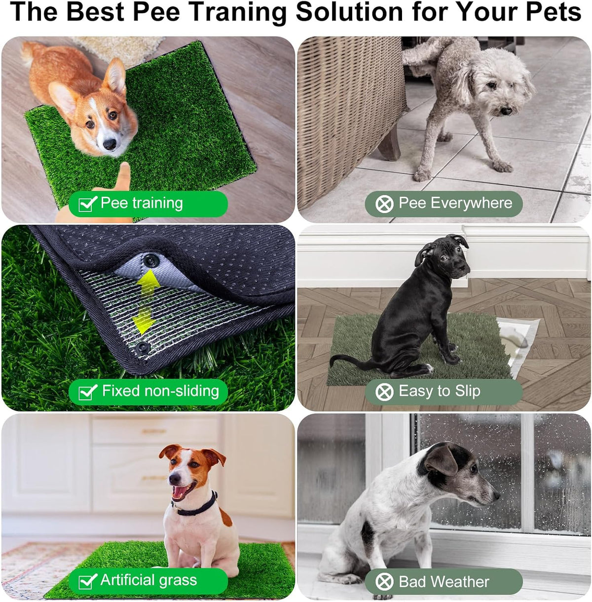Pee Pads for Dogs with Fake Grass - image 2