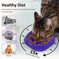 YINEYA Slow Feeder Dog Bowl for Medium Dogs - Small / I - Purple - image 3