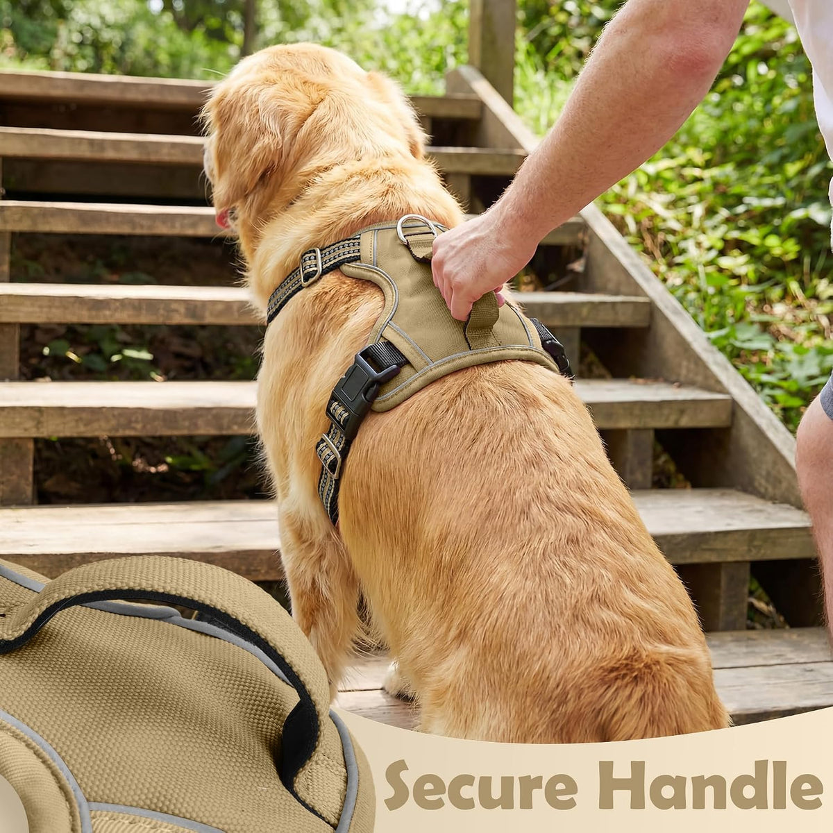 Funfox Dog Harness Medium Sized Dog - Brown / Large - image 4