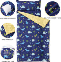 Bunnikins & Clover Toddler Nap Mat with Removable Pillow - Dinoworld - image 2