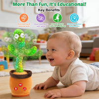 Qularlans Dancing Talking Cactus Toy for Girls Boys Interactive Gifts – Fun for Kids & Family - Non-rechargeable - image 3