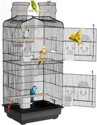 VEVOR 64-inch Open Top Large Parrot Bird Cage with Detachable Rolling - 18.0"L x 14.0"W x 36.4"H