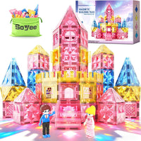 Diamond Magnetic Building Blocks for Kids - Pink